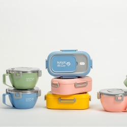 Lunchbox Nava We care 800 ml albastru - Img 8