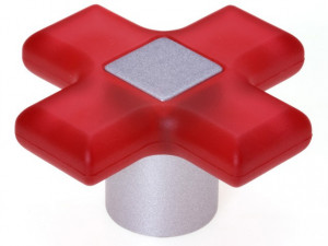 MÂNERE 426 X BUTON ROŞU TRANSPAREN PLASTIC