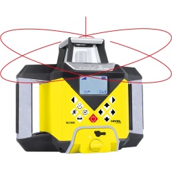 Nivelă laser rotativă cu fascicul roșu Nivel System NL720R Digital, cu senzor digital RD500G, axă manuală X și Y, autoaliniere, telecomandă