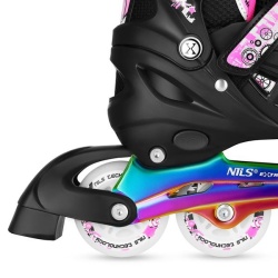 Role Reglabile 4in1 Nils Extreme LED NH10905-Roz curcubeu - Img 4