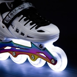 Role Reglabile 4in1 Nils Extreme LED NH10905-Roz curcubeu - Img 8