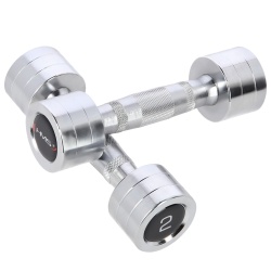 SET CHROMED DUMBBELLS CHD 2 x 1 - 8 KG (72 KG) + RACK STR36 HMS - Img 8