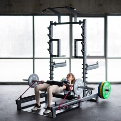 SMP01 MULTIFUNCTIONAL STAND WITH WEIGHTLIFTING AND HIP THRUST PLATFORM COMMERCIAL HMS - Img 6
