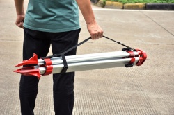 Trepied alumiuniu reglabil, 97-160cm - cap plat pt. lasere rotative sau nivele optice - Beiter BT160FH - Img 4