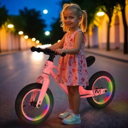 Bicicleta de echilibru NILS FUN RB901 12'', Roz - Img 2