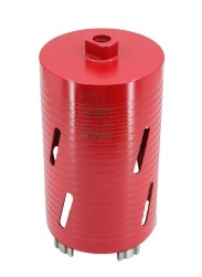Carota diamantata Super PREMIUM ø115mm x 180mm x M16 pentru gaurire Beton armat, Zidarie, Granit - DXQZ.REDCORE.115 - Img 8