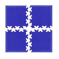 Colt covor de protectie puzzle inSPORTline Simple Albastru - 4 bucati - Img 2