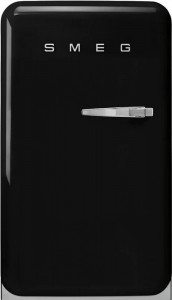 Frigider cu 1 ușă, retro, 50's Style, 97 cm, 135 l, negru, balamale în stânga, Smeg FAB10HLBL5