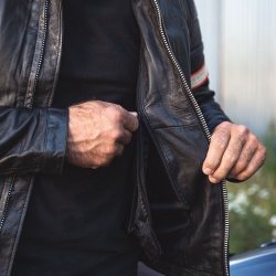 Geaca Moto Piele pentru Barbati W-TEC Hellsto - Img 12