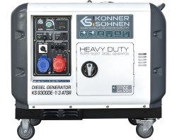 Generator de curent 7.5 kW diesel - Heavy Duty - insonorizat - Konner & Sohnen - KS-9300DE-1/3-ATSR-Super-Silent - Img 3