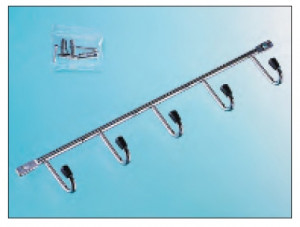 Grile metalice PAG05 cuier cu 5 agăţătoare 345×55×32 mm, crom metal