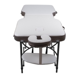 Masă de masaj din aluminiu cu 2 secțiuni inSPORTline Kiyora (186 × 70 × 62,5–85,5 cm)
