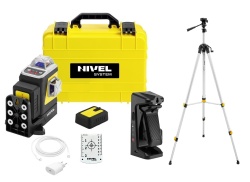 Nivelă laser 3D cu linie roșu Nivel System CLx3R MOTOR cu trepied SJJM1EX