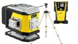 Nivela laser pentru construcții cu fascicul verde – 2 planuri de 360° Nivel System CL2G cu trepied SJJ-M1EX, senzor CLS5