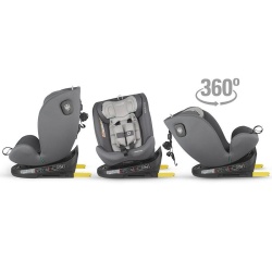 Scaun auto rotativ cu isofix grupa 0-36 kg Coccolle Nova 2022 Moonlit Grey - Img 2