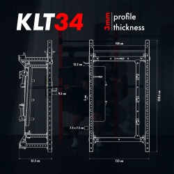 Aparat multifunctional POWER RACK HMS KLT34, Rosu - Img 7