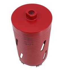 Carota diamantata Super PREMIUM ø115mm x 180mm x M16 pentru gaurire Beton armat, Zidarie, Granit - DXQZ.REDCORE.115 - Img 6