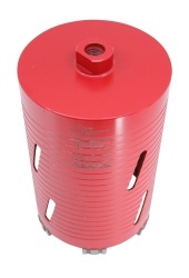 Carota diamantata Super PREMIUM ø127mm x 180mm x M16 pentru gaurire Beton armat, Zidarie, Granit - DXQZ.REDCORE.127 - Img 6