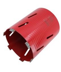 Carota diamantata Super PREMIUM ø162mm x 180mm x M16 pentru gaurire Beton armat, Zidarie, Granit - DXQZ.REDCORE.162 - Img 7