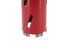 Carota diamantata Super PREMIUM ø76mm x 180mm x M16 pentru gaurire Beton armat, Zidarie, Granit - DXQZ.REDCORE.76 - Img 7