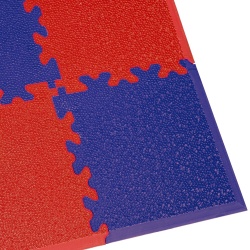 Colt covor de protectie puzzle inSPORTline Simple Albastru - 4 bucati - Img 3