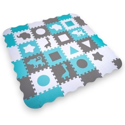 Foam Puzzle Playmat w/ Playpen inSPORTline Burgino 30 x 30 x 1 cm, 36 Pieces - Img 2