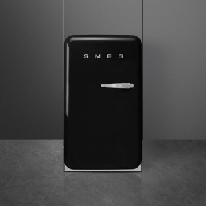 Frigider cu 1 ușă, retro, 50's Style, 97 cm, 135 l, negru, balamale în stânga, Smeg FAB10HLBL5