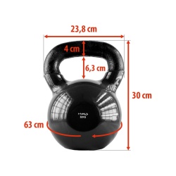 Gantera kettlebell HMS KNV 4 KG, Albastru - Img 3