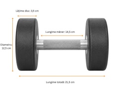 Ganteră SportMann Profi CPU 5 kg
