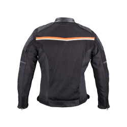 Geaca Moto Barbati W-TEC 2Stripe Negru/Bej/Orange - Img 3