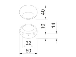 MÂNER MOBILĂ E103-32 MM NEGRU MAT - Img 2