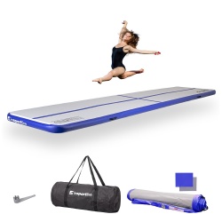 Saltea gonflabila exercitii inSPORTline Airstunt 300 x 100 x 10 cm, Alb