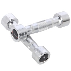 SET CHROMED DUMBBELLS CHD 2 x 1 - 8 KG (72 KG) + RACK STR36 HMS - Img 2