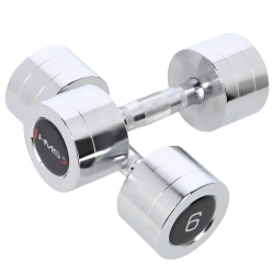 SET CHROMED DUMBBELLS CHD 2 x 1 - 8 KG (72 KG) + RACK STR36 HMS - Img 12