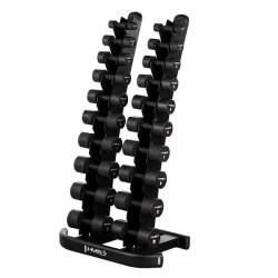 Set gantere poliuretan HMS HPT 2 x 1 - 10 KG (110 KG) + suport STR37 - Img 2