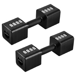 Set gantere reglabile HMS HL02 2 x 5 KG, negru