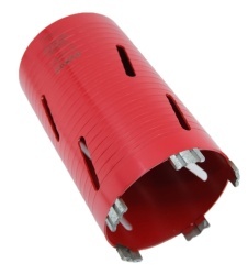 Carota diamantata Super PREMIUM ø115mm x 180mm x M16 pentru gaurire Beton armat, Zidarie, Granit - DXQZ.REDCORE.115