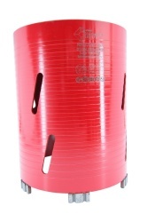 Carota diamantata Super PREMIUM ø152mm x 180mm x M16 pentru gaurire Beton armat, Zidarie, Granit - DXQZ.REDCORE.152 - Img 6