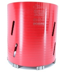Carota diamantata Super PREMIUM ø182mm x 180mm x M16 pentru gaurire Beton armat, Zidarie, Granit - DXQZ.REDCORE.182 - Img 2
