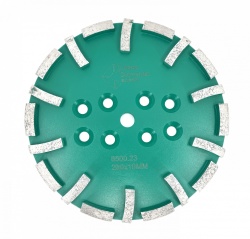 Disc cu segmenti diamantati pt. slefuire pardoseli - segment dur - Verde - 250 mm - prindere 19mm - DXDY.8500.250.23 - Img 1