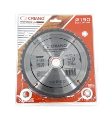 Disc Premium TCT - panza de fierastrau circular pentru taiat lemn, 190x30/25.4/20 cu 40 dinti din carbura de tungsten (vidia) - DXDY.PW190-40 - Img 4