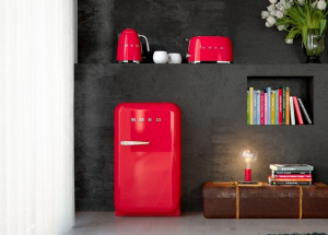 Frigider cu 1 ușă, retro, 50's Style, 73 cm, 34 l, roșu, balamale în dreapta, Smeg FAB5RRD5