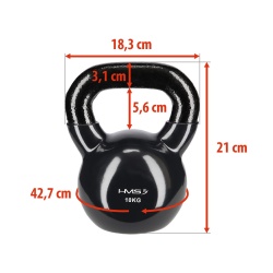 Gantera kettlebell HMS KNV 4 KG, Albastru - Img 5