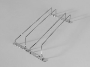 Grile metalice H604B suport pahare cu talpă cu 2 părți 205x70x340 mm, crom