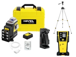 Nivelă laser 3D cu linie roșu Nivel System CLx3R MOTOR cu trepied SJJM1EX senzor CLS5
