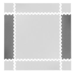 Piesa laterala covor de protectie puzzle inSPORTline Simple Gray - 2 bucati