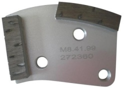 Placa cu segmenti diamantati pt. slefuire pardoseli - segment DPC dual - prindere M8 - DXDH.8508.41.99