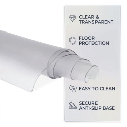 Saltea transparentă pentru echipamente de fitness inSPORTline Proteko Clear 120 x 65 x 0,15 cm