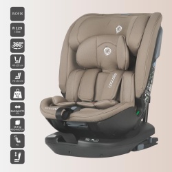 Scaun auto rotativ iSize Coccolle Velsa Taupe brown - Img 7