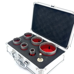 Set carote diamantate pt. gresie portelanata & piatra - diam. 20, 28, 35, 43, 50, 68mm Profesional Standard - DXDY.REDrill.BigSet - Img 4
